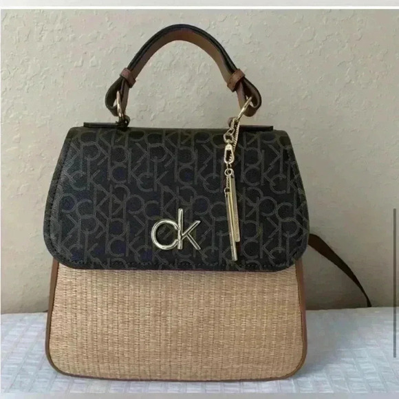 Calvin Klein Handbags - Calvin Klein  straw Backpack